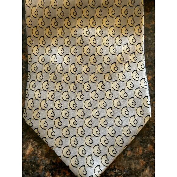 J. Jerry Garcia Emerging Elephant Collection 28 light blue paisley Silk Mens Tie - Picture 5 of 9